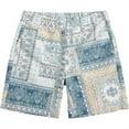 thumbnail image 1 of XINPING Men's Board Shorts Long Breathable Hawaiian Print Quick Dry Beach Swimming Shorts with Pockets Stretch Fabric Mens Summer Clothes, 1 of 5