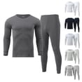 thumbnail image 1 of XINPING Men's Long Johns Thermal Underwear Set, Lined Base Layer Top and Bottom, Moisture Wicking Quick Dry 4 Way Stretch for Running Skiing Camping, 1 of 8