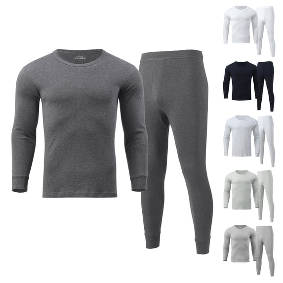 XINPING Men's Long Johns Thermal Underwear Set, Lined Base Layer Top and Bottom, Moisture Wicking Quick Dry 4 Way Stretch for Running Skiing Camping