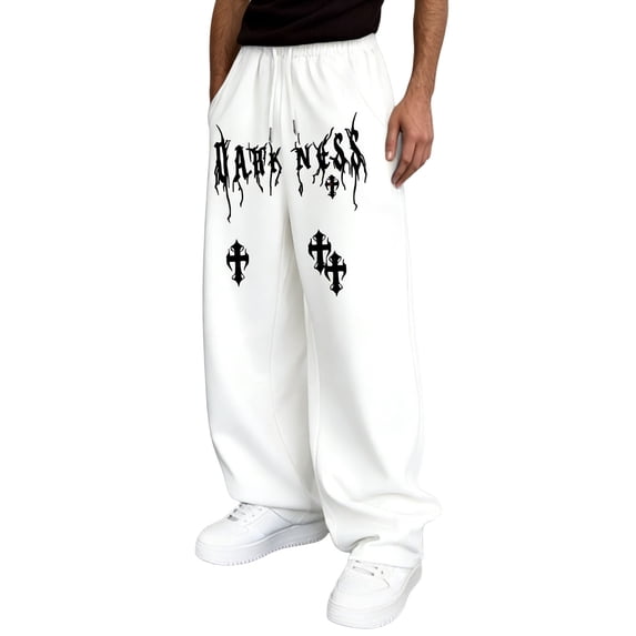 XINPING Men's Pants Athletic Fit Classic Casual Pants Elastic Waist Active Athletic Workout Pants with Pockets