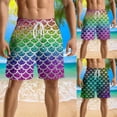 thumbnail image 1 of XINPING Men's Swim Trunks 9 Inch Fashion Hawaiian Print Quick Dry Spring Break Swim Trunks with Pockets Stretch Fabric Summer Swimwear, 1 of 5