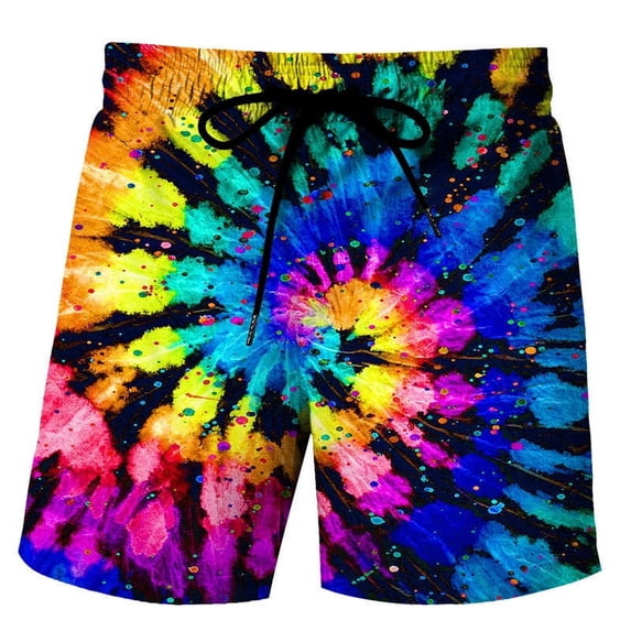 XINPING Men's Swim Trunks Xxl Xxxl Big and Tall Sizes Fashion Hawaiian Print Quick Dry Vacation Beach Shorts with Pockets Upf 50+ Sun Protection Summer Swimwear