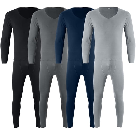 XINPING Men's Thermal Long Johns Underwear Set, Lined Base Layer Top and Bottom, Moisture Wicking Quick Dry 4 Way Stretch for Outdoor Sports Running Camping