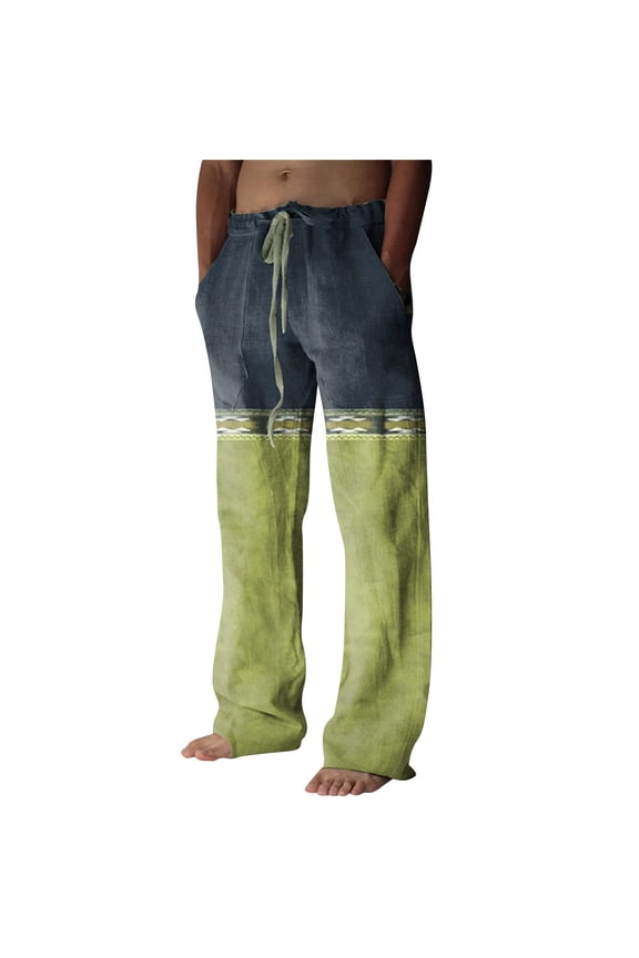 Mens Casual Pants Big and Tall Relaxed Fit Hiking Casual Pants Elastic Waist Athletic Pant for Workout, Jogging, Running