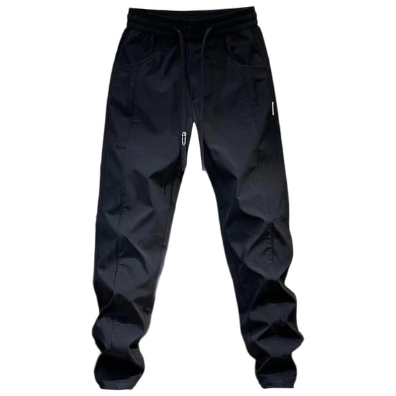 XINPING Mens Casual Pants Slim Fit Outdoor Casual Pants Elastic Waist Beach Pant Lightweight Jogging, Workout Trousers