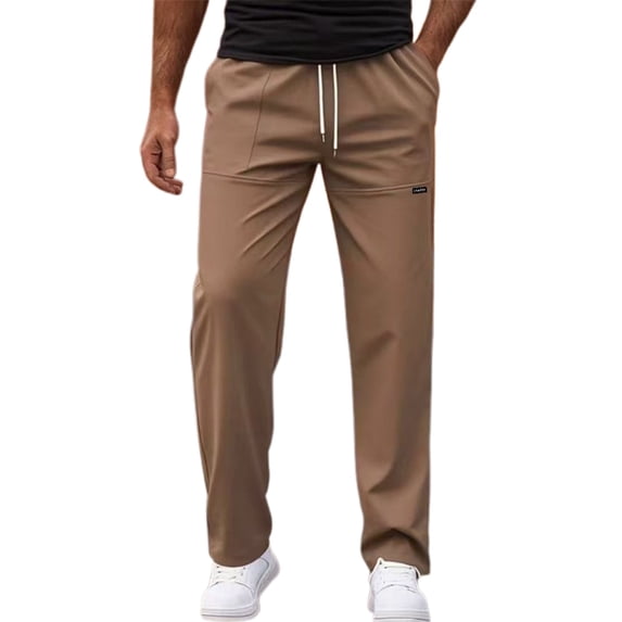 XINPING Mens Plus Size Pants Fashion Hiking Pants Elastic Waist Athletic Pant for Workout, Jogging, Running