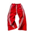 thumbnail image 1 of XINPING Mens Striped Sweatpants Y2K Straight Wide Leg Baggy Side Drawstring Pants Streetwear Athletic Pants Loose Spring Summer Fall XXL, 1 of 6