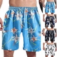 thumbnail image 1 of XINPING Mens Swimsuit Retro Athletic Solid Color Quick Dry Pool Swimming Trunks with Pockets Upf 50+ Sun Protection Summer Swimwear, 1 of 5
