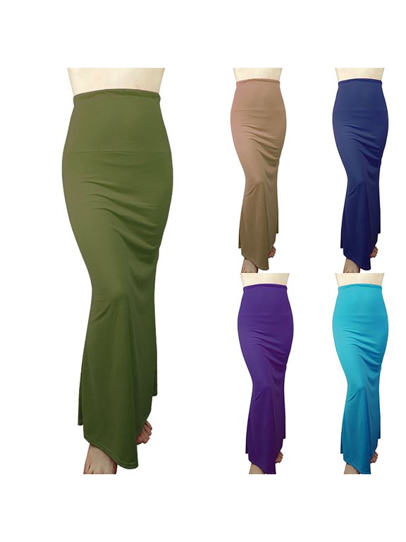 Mini Skirts for Women Summer Front Slit Hawaiian Stretchable Fabric Women's Flowy Handkerchief Hemline Midi Skirt