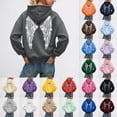 thumbnail image 1 of XINPING Sequin Angel Wings Hoodie Women Long Sleeve Sweatshirt Baggy Drawstring Sweat Shirt Casual Cozy Embroidered Hoodie with Pocket, 1 of 7