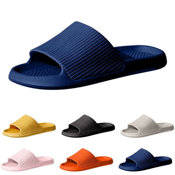 XINPING Shower Slippers for Women Men, Non Grip Sole Quick Drying Open-toe Eva Slides, Lightweight Comfort Footwear for Bathroom,Outdoor Beach and Home Rest Use