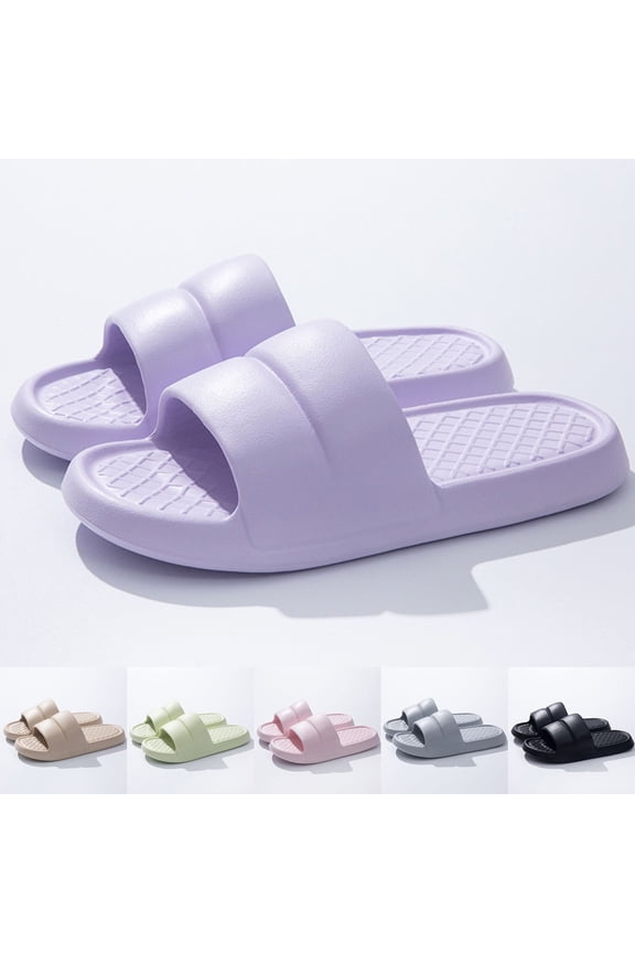 Shower Slippers for Women Men, Quick Drying Soft EVA Platform Portable Slides, Breathable Open-toe Sandals for Gym, Spa and Dormitory Daily Life