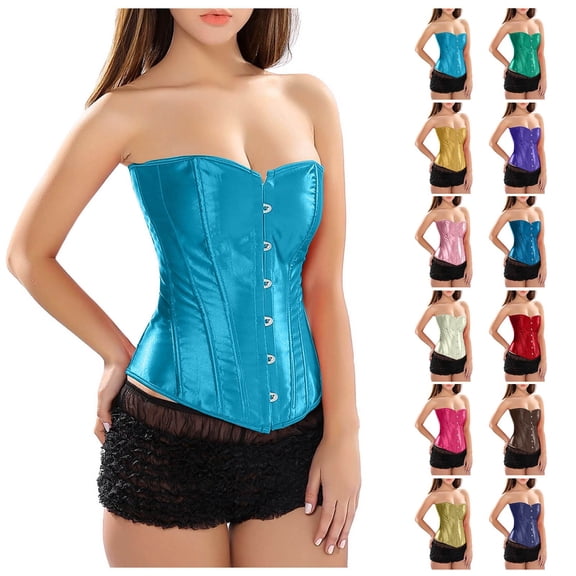 XINPING Strapless Long Torso Corset Wedding Style Bodysuit Invisible Shapewear Smooth Figure Flattering Wear for Halloween Dress Matching and Formal Events