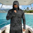 thumbnail image 1 of XINPING Sun Shirts for Men UPF 50+ Sun Protective Cropped Hooded Pullover, Summer Lightweight Breathable Loose Fit Design, UV Protection Coat, 1 of 4