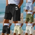 thumbnail image 1 of XINPING Swim Shorts Men 7 Retro Athletic Solid Color Quick-Dry Vacation Beach Shorts with Pockets Upf 50+ Sun Protection Swimwear Bathing Suits, 1 of 5