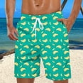 thumbnail image 1 of XINPING Swim Trunks 5 Inch Slim Fit Funny/novelty Print Quick Dry 4th Of July Swim Trunks with Pockets Upf 50+ Sun Protection Swimwear Bathing Suits, 1 of 5