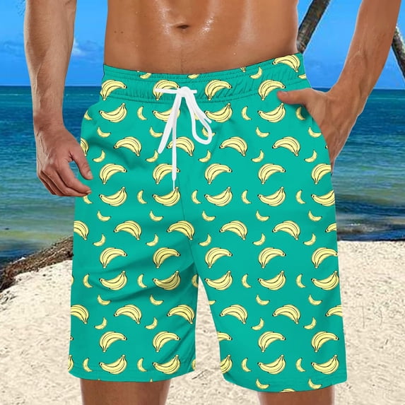XINPING Swim Trunks 5 Inch Slim Fit Funny/novelty Print Quick Dry 4th Of July Swim Trunks with Pockets Upf 50+ Sun Protection Swimwear Bathing Suits