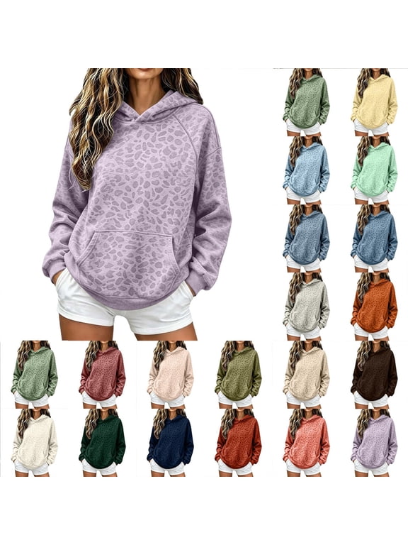 Women Leopard Hoodies Oversized Cheetah Print Sweatshirt Hooded Long Sleeve Stretchy Soft 2000s Pullover Tops Y2k Graphic Hoodies