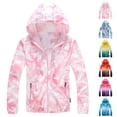 thumbnail image 1 of XINPING Women UPF 50+ UV Sun Protection Jacket Outdoor Plus Size Hooded Windproof Loose Printed Coat Water Proof Storage Bag Jacket, 1 of 4