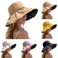 thumbnail image 1 of XINPING Women's Black Lined Sun Bucket Hat, Wide Brim UV Protection Beach Vacation Hat Breathable and Adjustable for Outdoor Travel Beach, Hiking & Pool, 1 of 5
