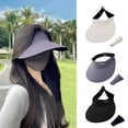 thumbnail image 1 of XINPING Women's Foldable Sun Visor Hat, Wide Brim UV Protection Packable Summer Beach Cap with Adjustable Strap for Outdoor Activities, Travel and Vacation, 1 of 4