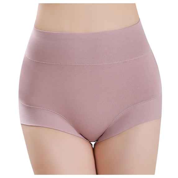 LILIYA Women's High Waisted Briefs Full Coverage Cotton Seamless Underwear Comfy Breathable Stretchy Panties