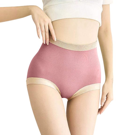 LILIYA Women's High Waisted Underwear Plus Size Soft Highly Elasticity Body Shaping Shapewear Tummy Control Panties