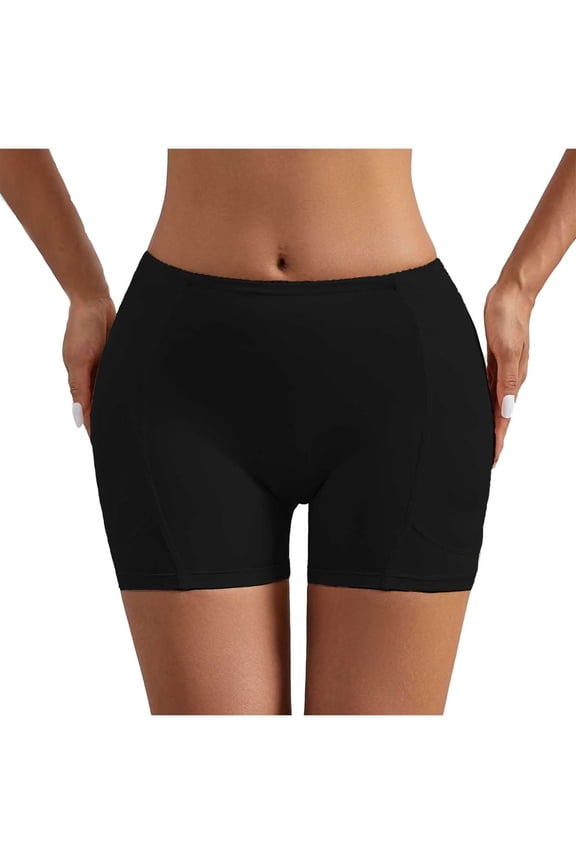 Women's Padded Seamless Shapewear Panties Plus Size Enhancer Underwear Stretchy Shorts for Daily & Shaping Wear