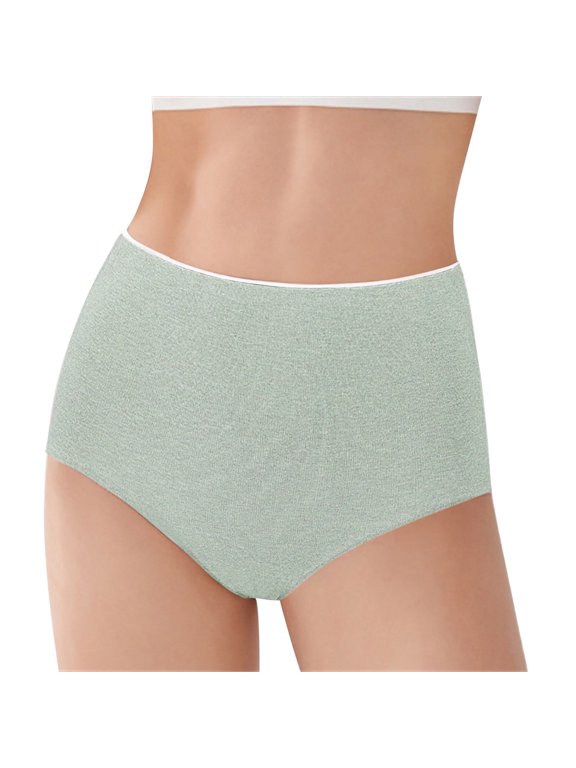 Women's Underwear Cotton High Waisted Seamless Briefs Stretch Full Coverage Breathable Panties