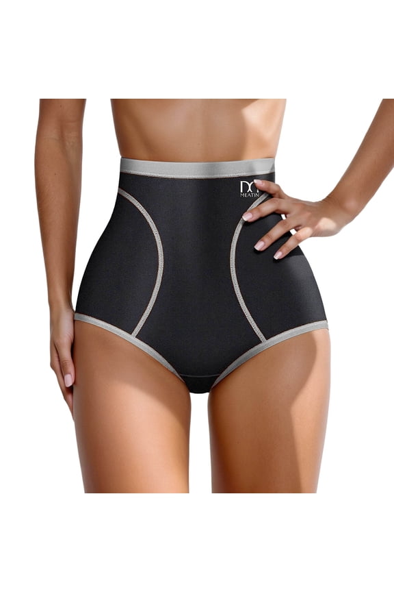 Womens Ladies High Waisted Shapewear Plus Size Body Shaping Underwear Tummy Control Color Block Breathable Panties