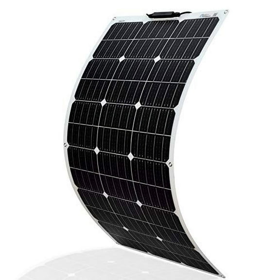XINPUGUANG Flexible Solar Panel 100W 12V Monocrystalline Solar Charger Off-Grid for RV Boat Cabin Van Car Trailer(White)