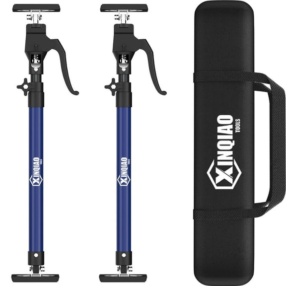 XINQIAO Cabinet Jacks for Install Cabinet, Heavy Duty Stainless Steel with 154 lb, Adjustable Support Pole from 23.6 in to 45.3 in, Blue, 2 Pcs