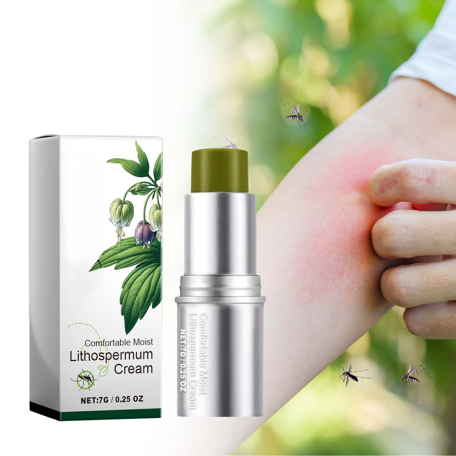 XINQITE Indoor Outdoor Anti Itch Cream Family Friendly Insect Repellent Balm, Solutions for Repel Mosquitoes in Summer, Ideal Comfort Protection Effective Mosquito Balm for People 7g