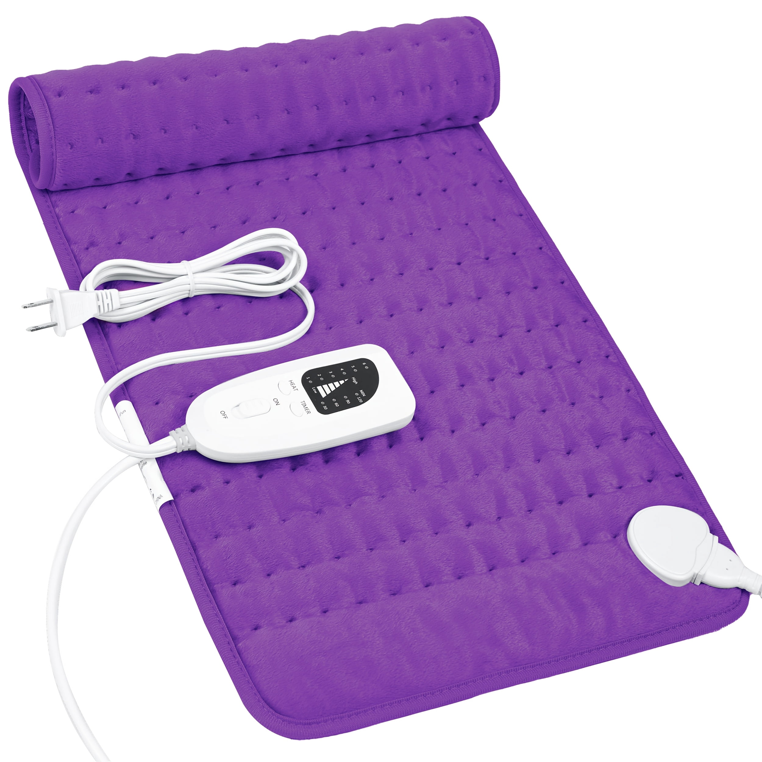 XINRUI Electric Heating Pad for Pain Relief – 6 Heat Settings, 4 Timers, Auto Shut-Off, Washable Fabric – Multiple Sizes – Ideal Gift for Men, Women & Dad.