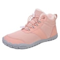 thumbnail image 1 of adviicd Men Winter Boots Winter Barefoot Shoes Mens Snow Minimalist Zero Drop Boots Wide Toe Box Toes Sneakers Workout Footwear Shoes Boots Unisex (Pink,7.5), 1 of 6
