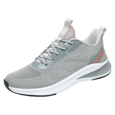 adviicd Men's Fashion Sneakers Slip On Men's Fashion Platform Skateboard Sneakers, Non-Slip, Suitable for Outdoor Walking Jogging Travel Four Seasons (Grey,8)