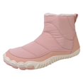 thumbnail image 1 of adviicd Mens Boots Mens Barefoot Boots Shoes Minimalist Winter Snow Boots Warm Ankle Booties with Arch Support (Pink,7), 1 of 6