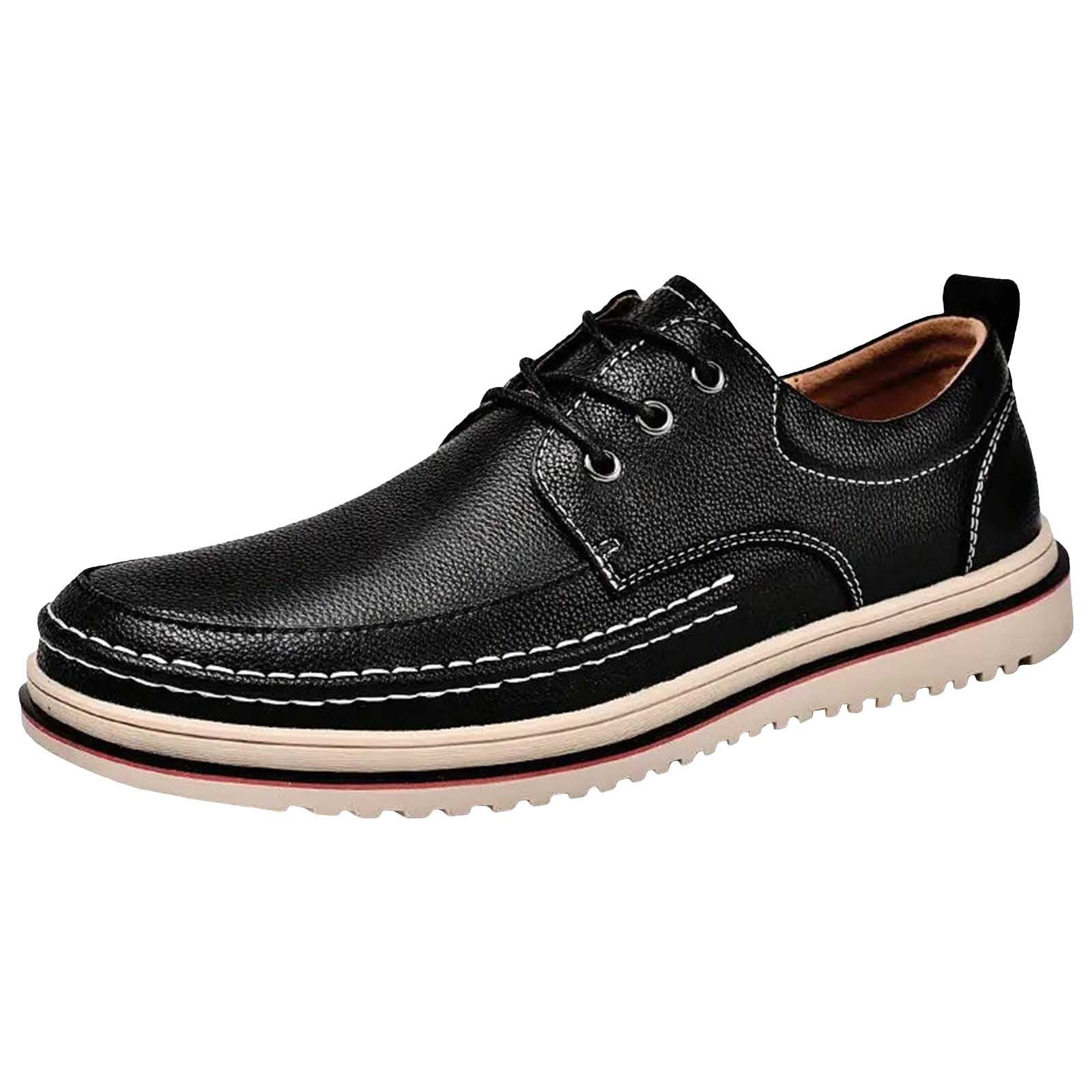 DECARSDZ Men's Casual Sneakers - Breathable Knit Oxford Shoes, Lightweight Rubber Sole, Everyday Comfort