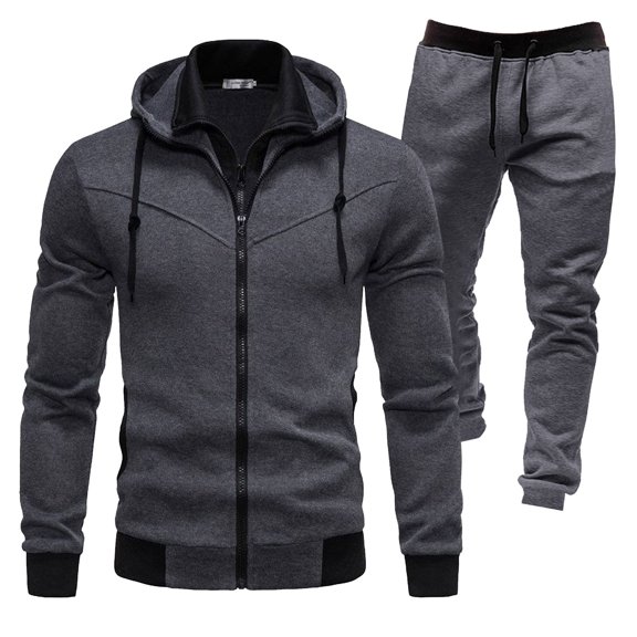adviicd Mens Sweatsuits Men's 2024 Tracksuit 2 Piece Hooded Athletic Sweatsuits Casual Running Jogging Sport Suit Sets (GY2,S)