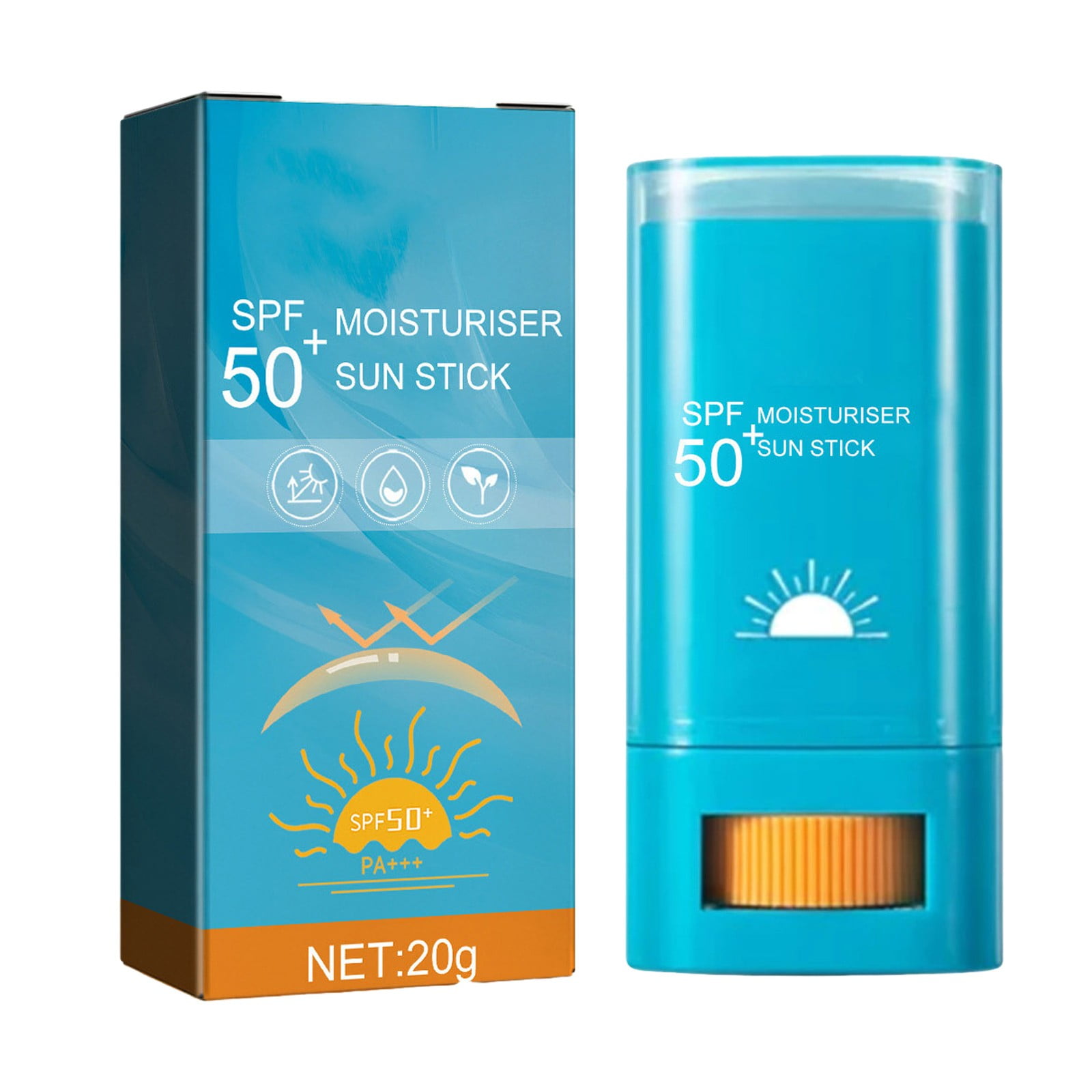 XINSDOAKK Moisturiser Sun Stick SPF50+ Lightweight Sunscreen Stick for Face, Protector Solar