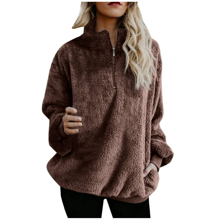 XINSHIDE Cardigan Pullover Women 1/4 Zip Warm Winter Fleece