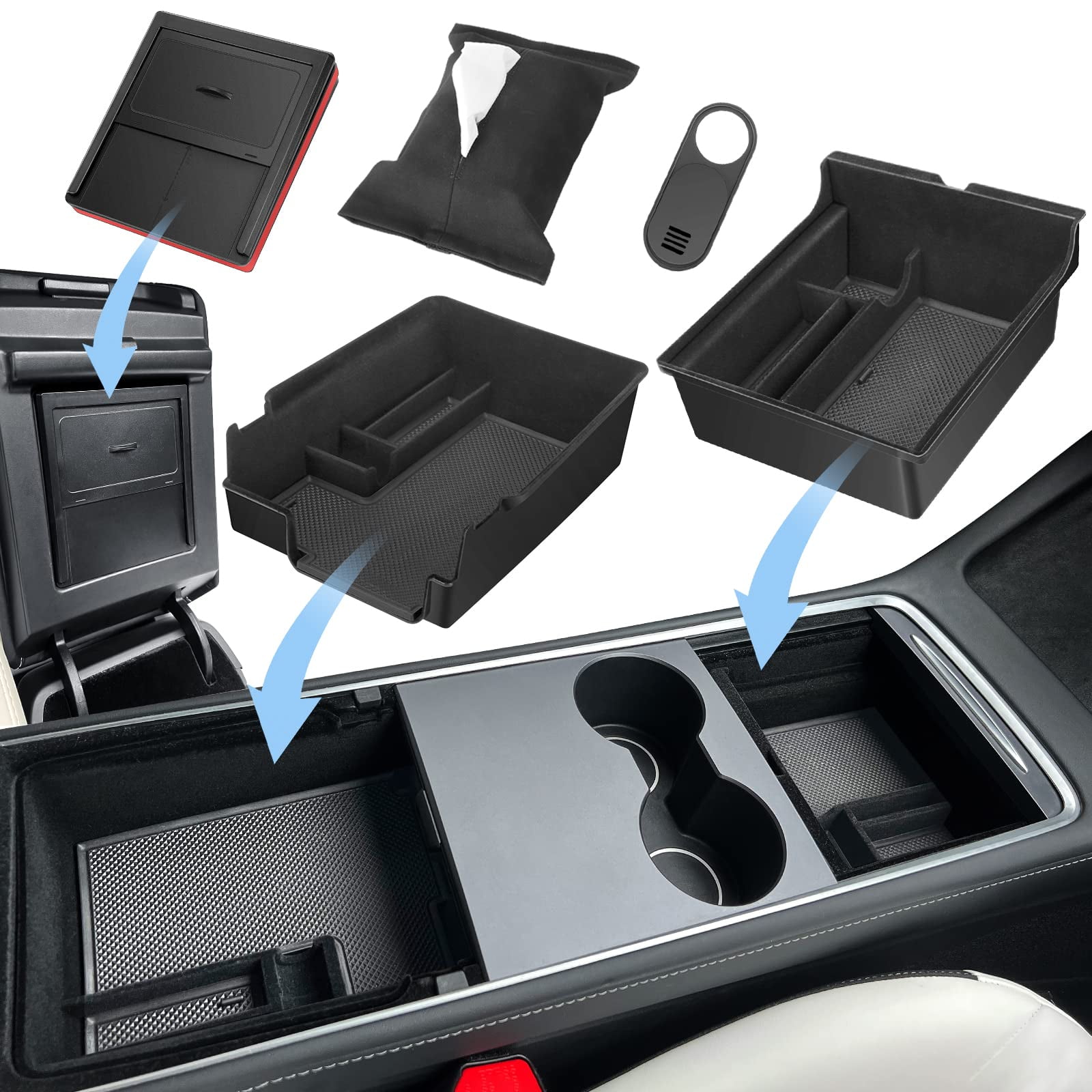 BEST* Console Organizer Tray for your Tesla Model 3 & Model Y! 
