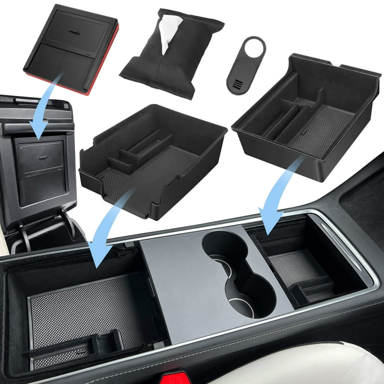 Armrest Organizer Center Console Tray Accessory For Tesla Model Y