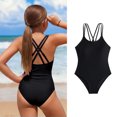 thumbnail image 1 of XINXIAOO 1 Piece Swimsuit for Girls Casual Comfy & Stretchy Black Bathing Suit for Girls Swimwear 10-11 Years, 1 of 8