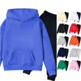thumbnail image 1 of XINXIAOO 2pcs Boys Clothes Sweatsuit Set Hoodie Sweatshirt and Sweatpants Fall Winter Spring Girls Boys Clothes Size 8-9 Years, 1 of 8