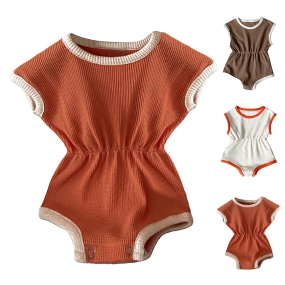XINXIAOO Baby Clothes Casaul Sleeveless Bodysuits Romper Outfits Baby Girl Bodysuit 12-18 Months