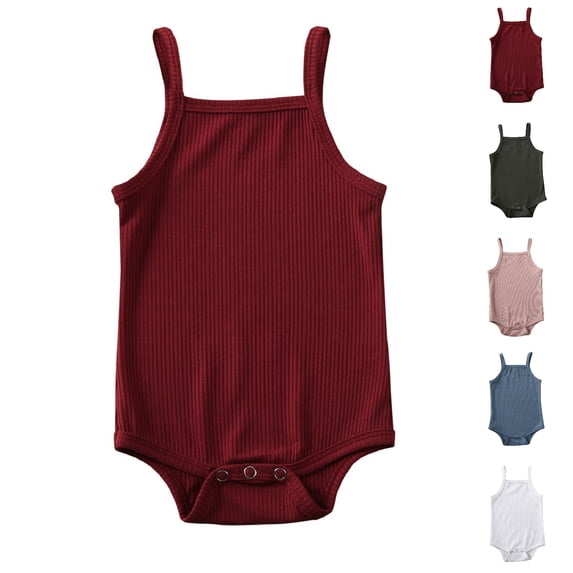XINXIAOO Baby Clothes for Girls Boys Soft Sleeveless Bodysuits Romper Outfits Baby Girl Baby Girl Bodysuit 18-24 Months