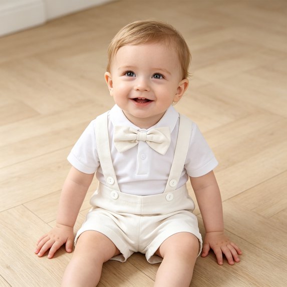 XINXIAOO Baby Formal Outfit Boy Toddler Suit for Summer Shirts Suspender Summer Gentleman Shorts Sets 6-12 Months