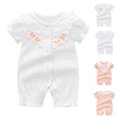 thumbnail image 1 of XINXIAOO Clothes Soft Short Sleeve Bodysuits Romper Summer Outfit Baby Girls' Bodysuits 0-3 Months, 1 of 5