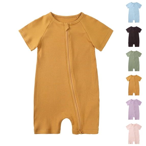 XINXIAOO Girl Clothes Soft Short Sleeve Bodysuits Romper Outfit 6-9 Months Baby Boy Clothes